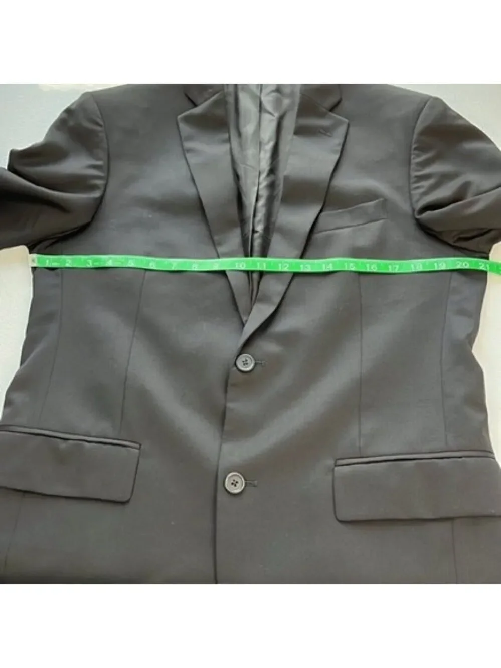 Nordstrom Wool Blazer Black Sport Coat Double Breasted Vented Lined Tall 40L
